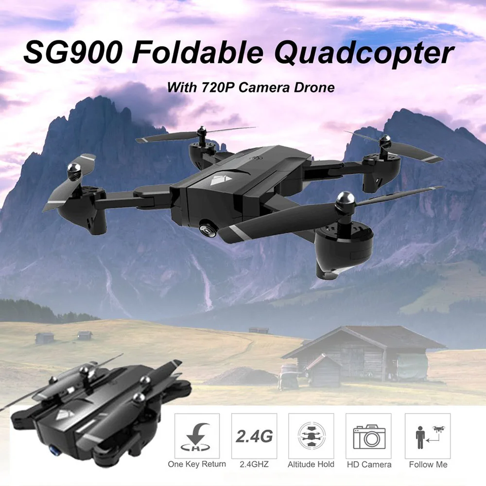 Дрон SG900 с камерой HD 720P Профессиональный FPV Wifi Радиоуправляемый Дрон с фиксированной точкой удержания высоты слежения за мной Дрон Квадрокоптер VS SG900S F196