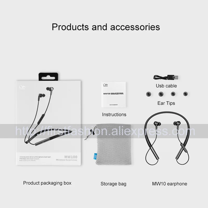 Shanling MW100 Bluetooth беспроводные наушники вкладыши CSR 4 1 AptX шейные спортивные с