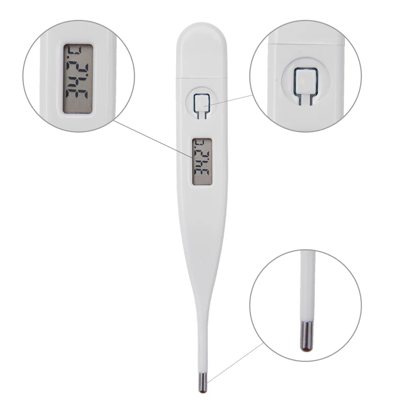Детский Электронный термометр с ЖК-дисплеем, цифровой Детский термометр для измерения температуры головы, Мягкий медицинский термометр для взрослых и детей