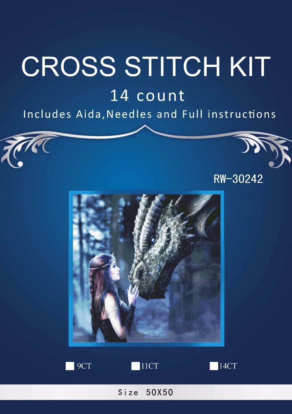

Free Delivery Top Quality Lovely Counted Cross Stitch Kit dragon with girl dim 70-35319 2