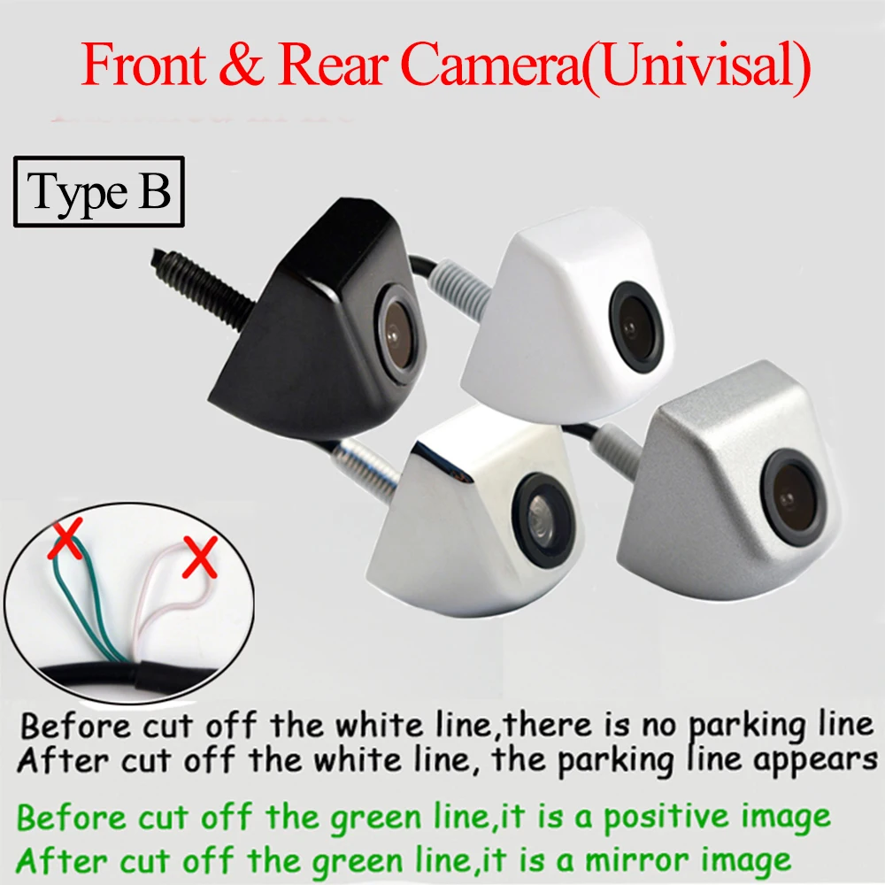 Hipppcron Автомобильная камера заднего вида, камера заднего вида и фронтальная и инфракрасная камера ночного видения для парковки, водонепроницаемый CCD HD видео