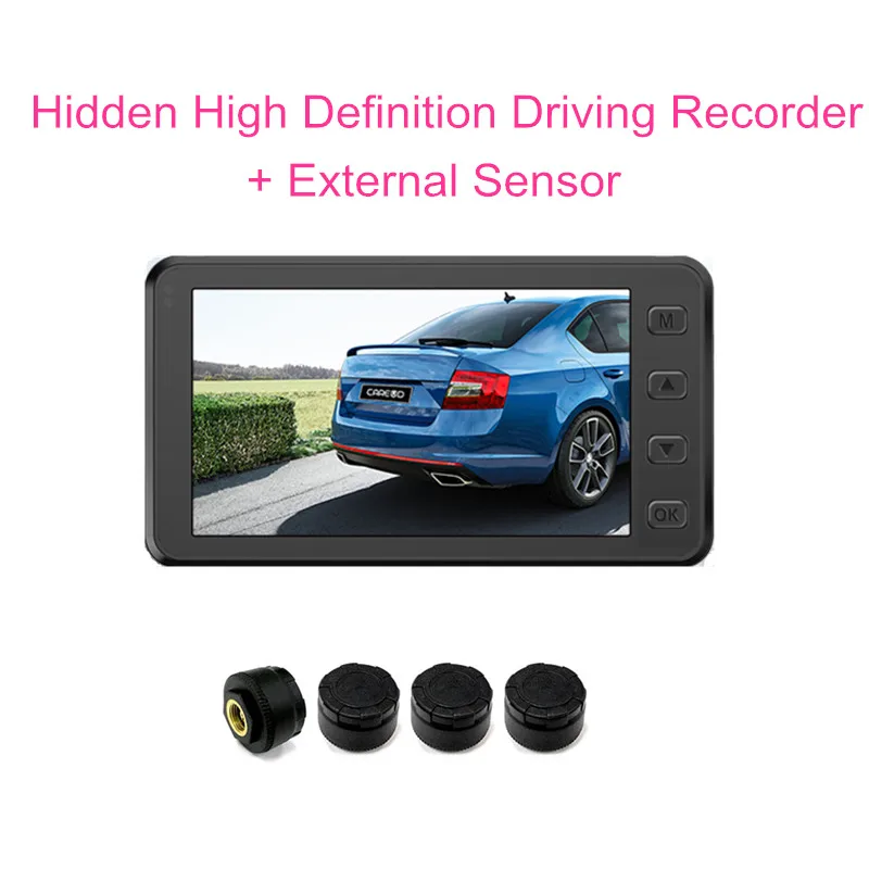 

Hidden HD Driving Recorder Dash Camera With TPMS External Sensor Car DVR with Motion Detection and G-Sensor