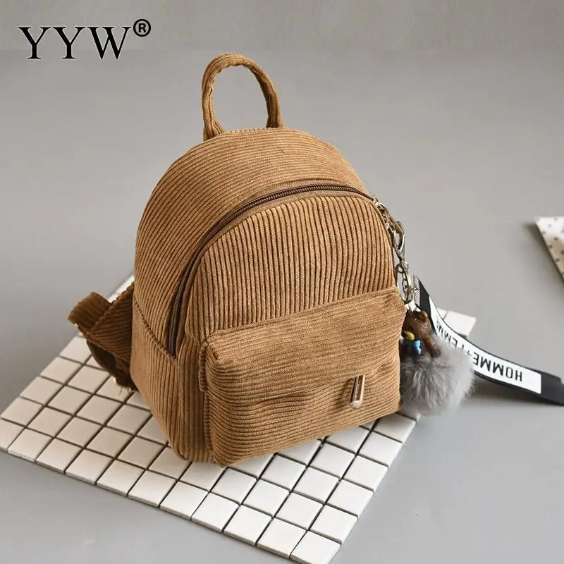 

2018 Women Mini Suede Backpack Girl Travel Bag With Fur Ball Small Rucksack Pink Casual Backpack Women Shoulder Bags Female New