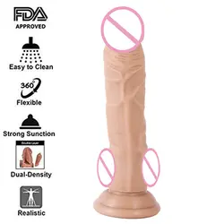 Игрушки для взрослых 20 см симуляционный дилдо пенис женский киска мастурбация мужской искусственный пенис женский секс-игрушки для женщин