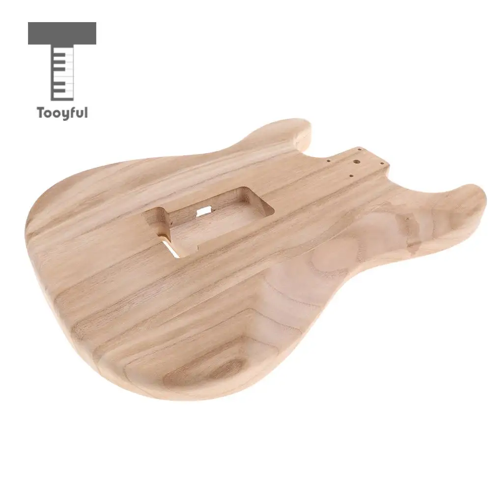 Tooyful Solid Wood Electric Guitar Replacement Unfinished Body Barrel Material for Strat ST Guitar DIY Parts