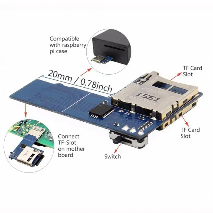 Новый горячий двойной адаптер TF карты плата памяти двойная система Micro SD карта адаптер для Raspberry π3