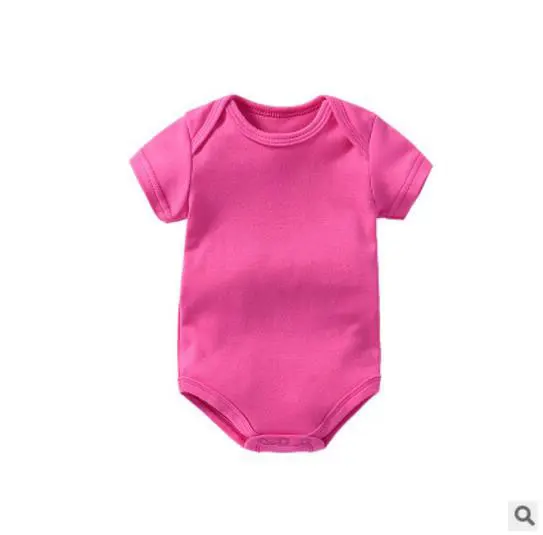 Летняя одежда для малышей; Детский комбинезон с короткими рукавами; комбинезон для новорожденных мальчиков и девочек; трикотажная одежда; Детский костюм; Комбинезоны для младенцев; Детский комбинезон - Цвет: rose