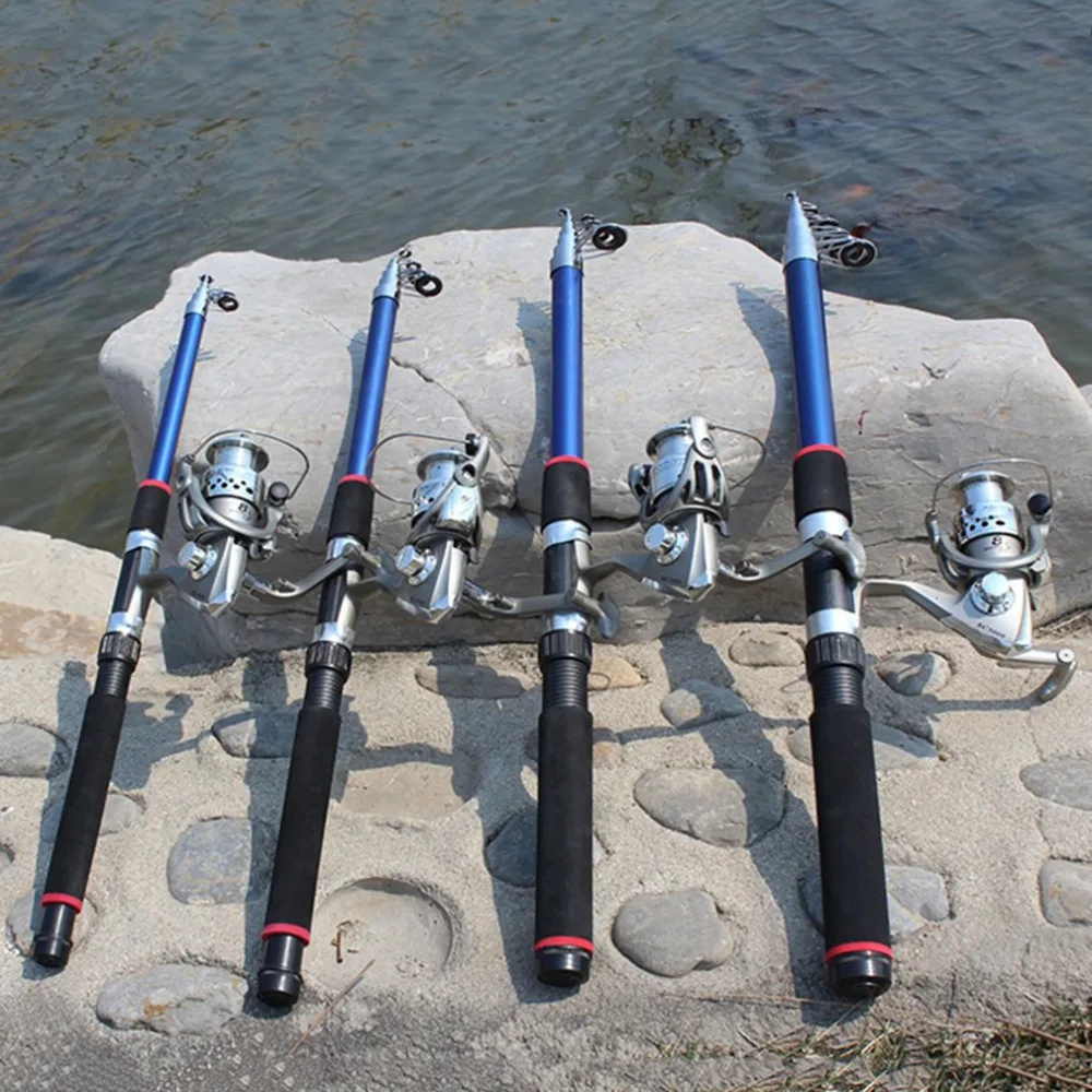 

Yolo 1.8M 2.1M 2.4M 2.7M 3M Telescopic Fiberglass Fish Pole Folding Fishing Rod Adjustable Fish Rod With 200 Fishing Reel