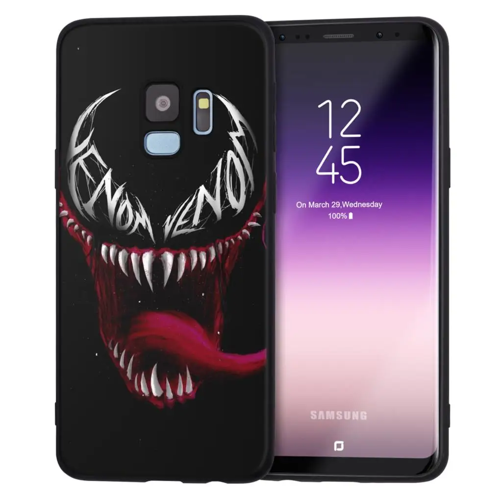 Venom чехол для Samsung Галактики A6 A8 плюс A5 A7 J7 J5 J3 S10 S9 S8 плюс S10e S7 Edge черный чехол из силикона и термополиуретана чехол - Цвет: H7045