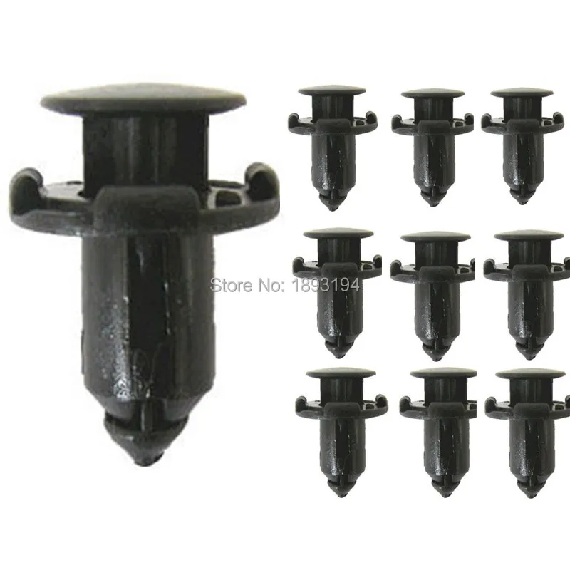 500 Black Nylon Screw Rivet Push Fits Panel Trim Clips 9mm For Mazda Cx