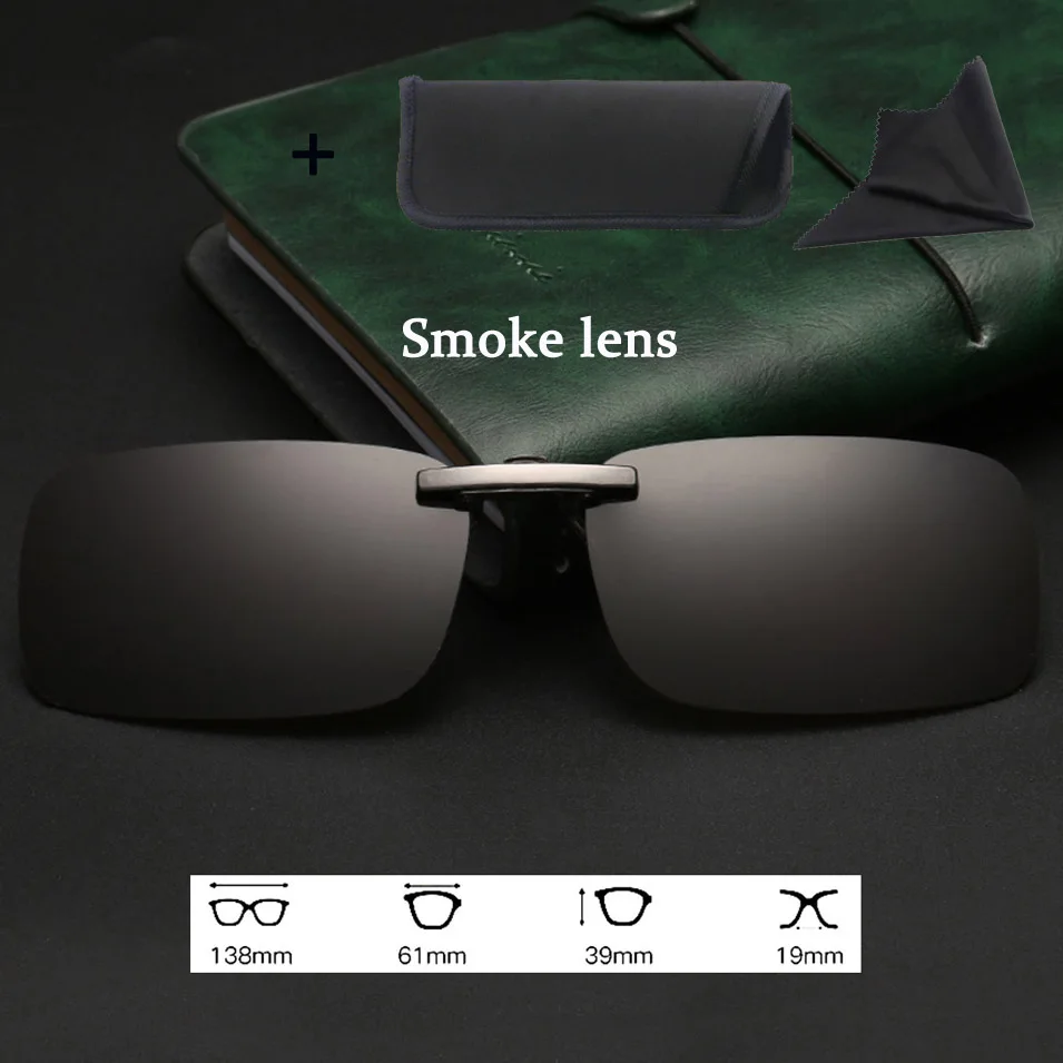 Мужские поляризованные фотохромные солнцезащитные очки на клипсах,, брендовые, высокое качество, UV400, очки для вождения, ночного видения, ультралегкие, 7g - Цвет линз: Grey lens