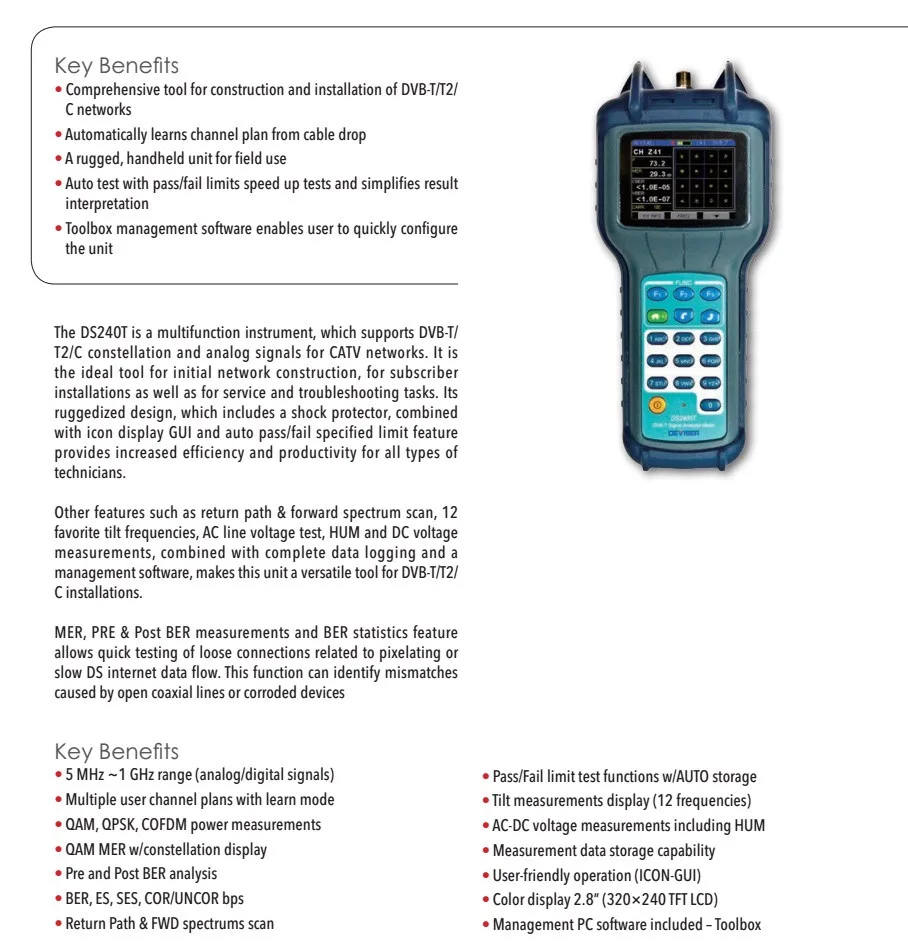 Dvb t meter software