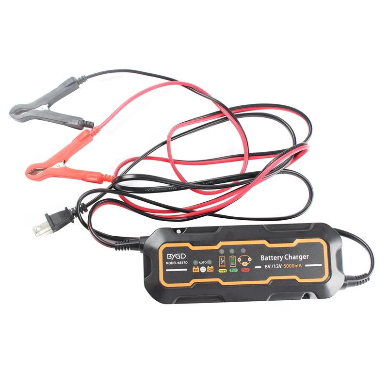 Smart Car Battery Charger 12V/6V 5A Portable Battery Quick Charger For Auto Motorcycle Lead Acid Batteries Battery