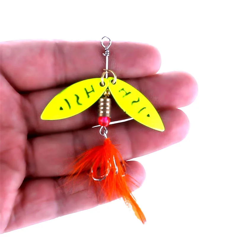 

HENGJIA 1pc hard trolling spinnerbaits wobblers artificial spinner spoons blade sequins pesca fishing tackles