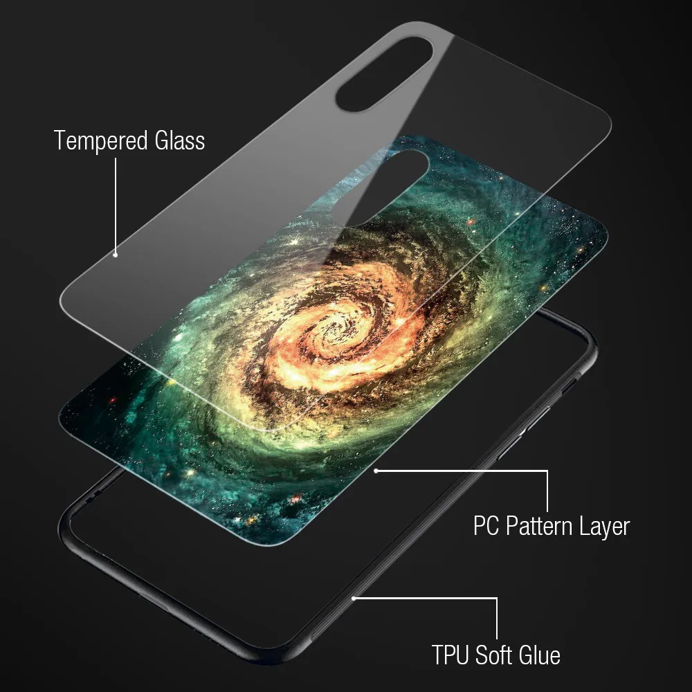 Funda para teléfono de vidrio TOMKAS para iPhone X 7 8 10 6 s XS Star Space funda para iPhone 8 7 6 6 s Plus X funda de lujo funda de silicona 6