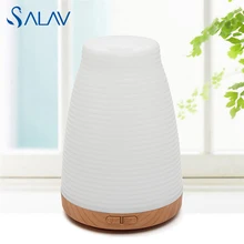 SALAV Ultrasonic Aroma Diffuser Humidifier Electric Essential Oil Aromatherapy Light Changing Color Mist Maker Refresh LBX102