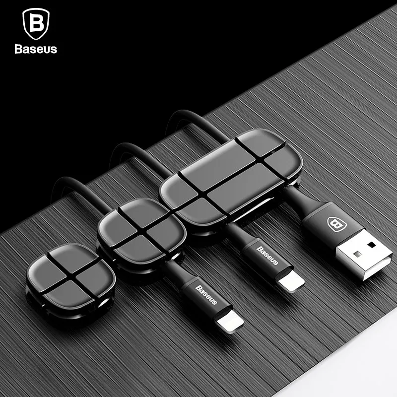 Baseus магнитный держатель кабеля USB кабель протектор настольной рабочей станции органайзер для проволочных кабелей зажим кабель управление кабель Органайзер