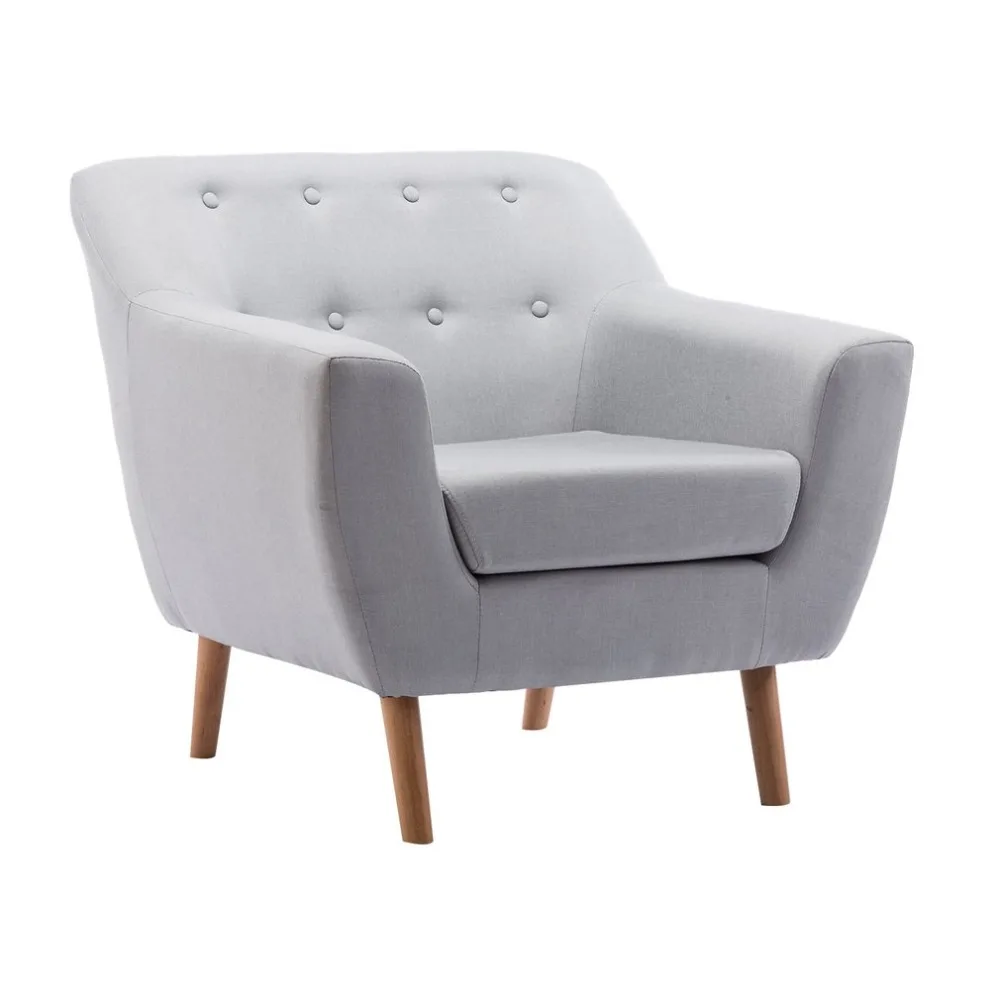 

Solid Wood Lounge Armchair Universal Single Sofa Durable Wooden Chairs Modern Design Loft Cafe Chair Home Furniture