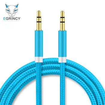 

3.5mm Jack AUX Cable Male To Male 1M Car Audio Cable For Car iPhone Tablet MP3/4 Headphone Speaker Nylon Alloy Gold Plated Plug