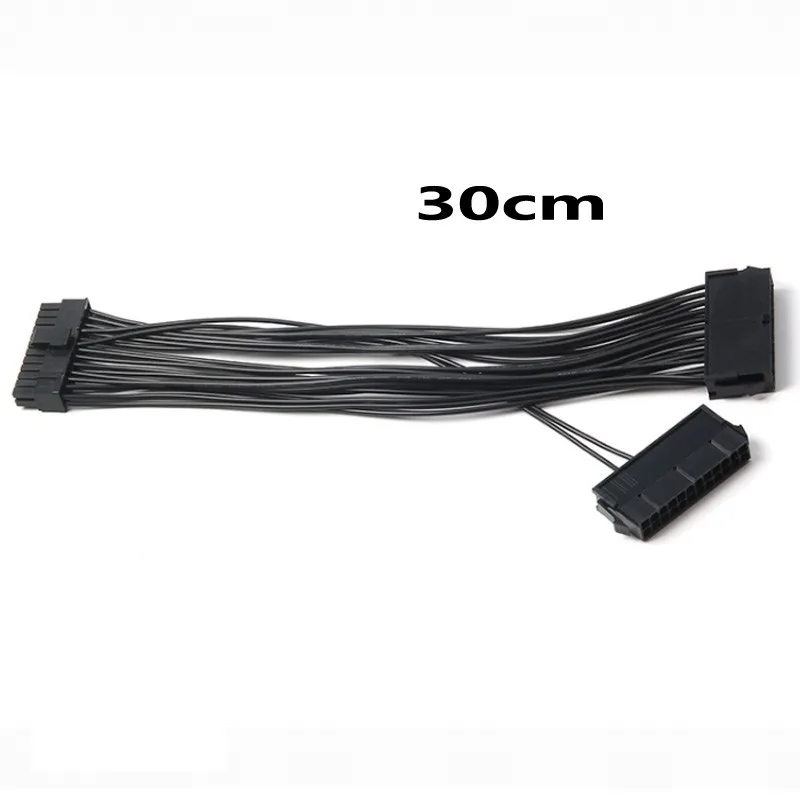 

2 pcs Gdstime 24Pin Power Supply Synchronizer Male to Female ATX Mining 30cm 24Pin Dual PSU Extension Cable for Computer Adaptor