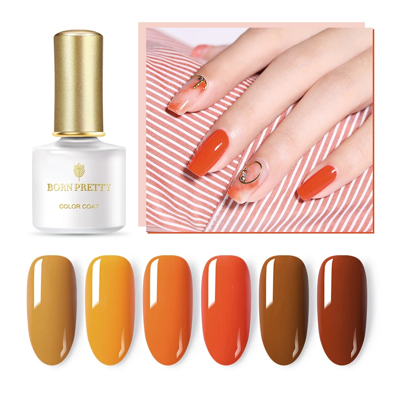 BORN PRETTY 6ml Pumpkin Color Series UV Gel Nail Polish Semi Permanent Soak Off Art Varnish Design | Красота и здоровье