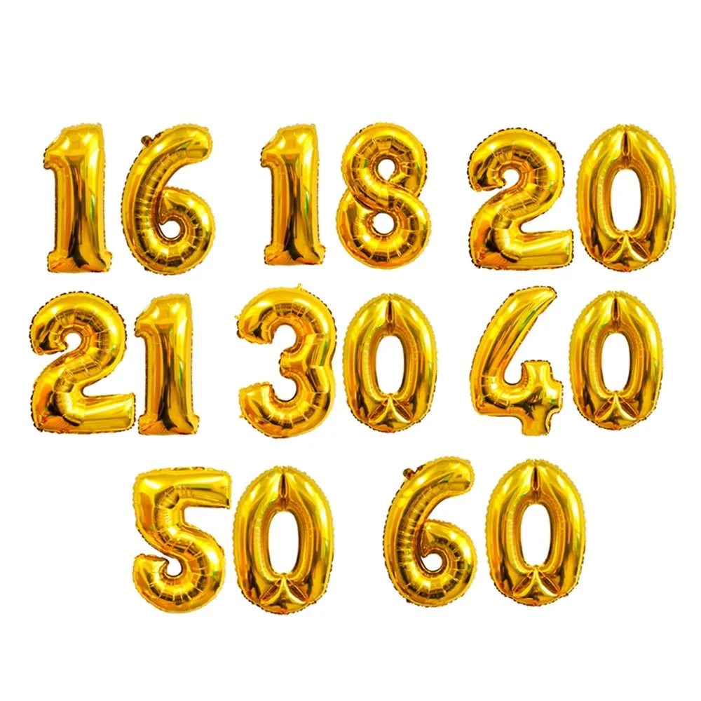 16th 18th 21th 30th 40th 50th День рождения воздушный шар розовое золото номер баллон день