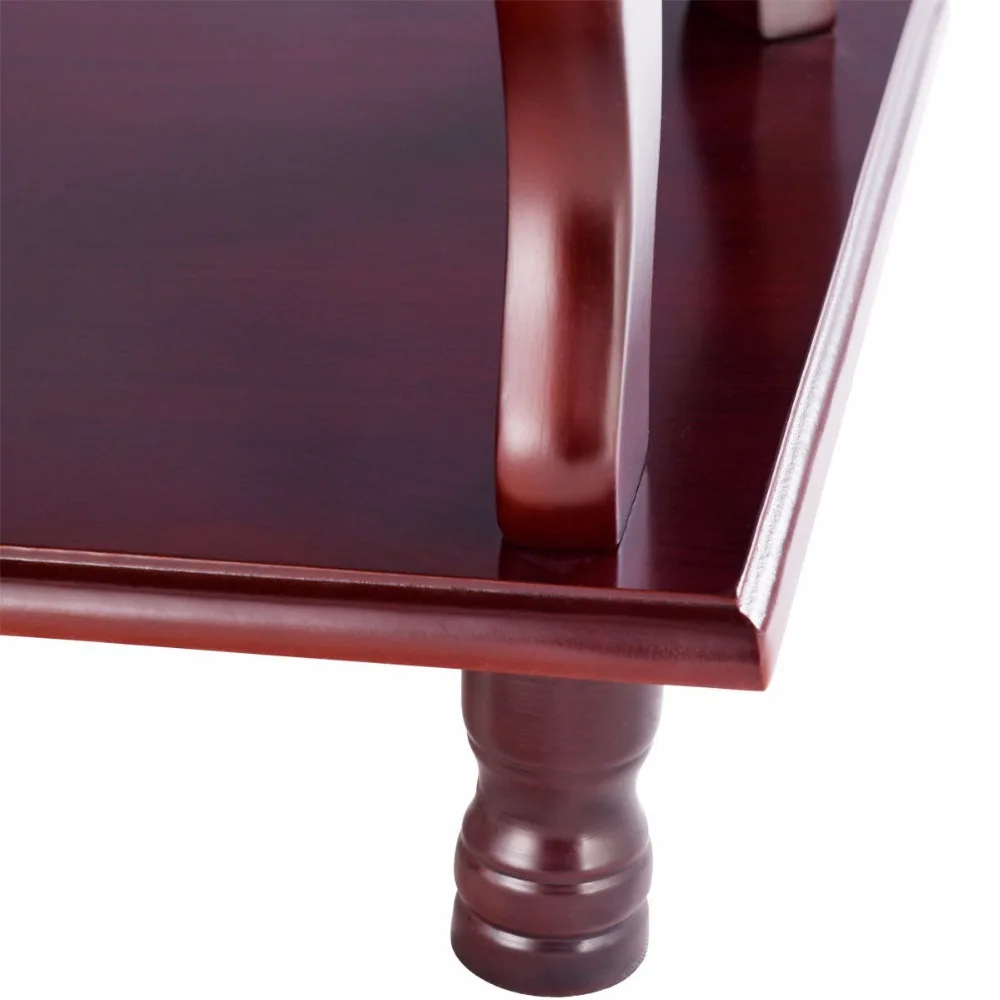 Giantex Coffee Oval Table Classic 2 Tier Design Lower Shelf End Accent Table Living Room Furniture HW57879 Giantex Coffee Oval Table Classic 2 Tier Design Lower Shelf End Accent Table Living Room Furniture HW57879