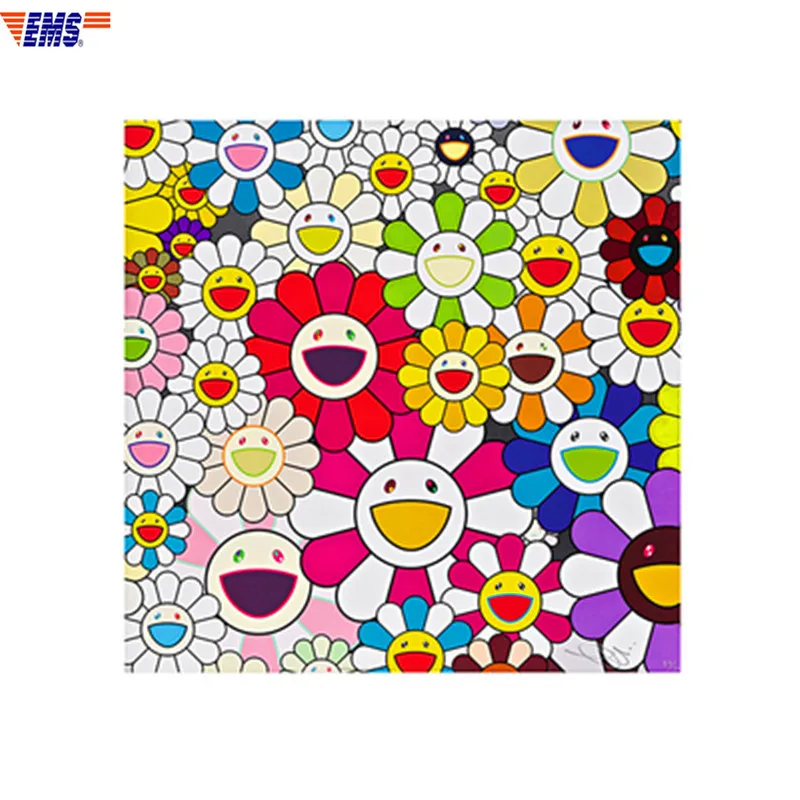 

OriginalFake Sun Flowe Solid Wood Framed Picture Wall Painting Living Room Ornaments X1144