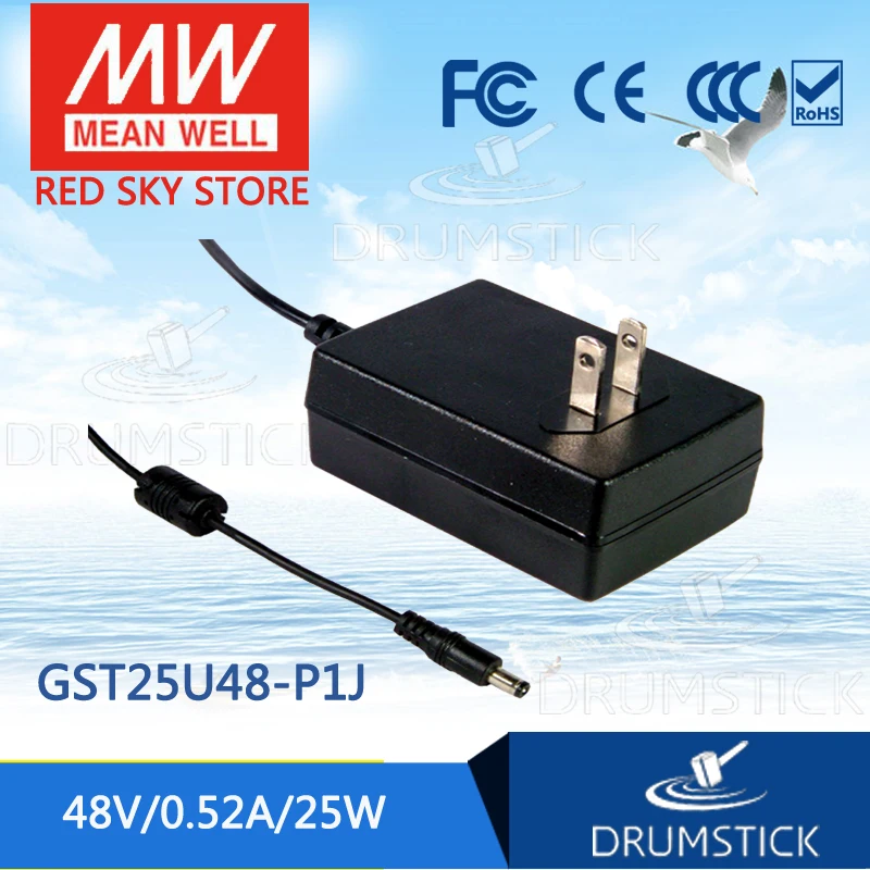 

Advantages MEAN WELL GST25U48-P1J 48V 0.52A meanwell GST25U 48V 25W AC-DC High Reliability Industrial Adaptor
