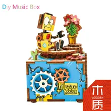 Роботы девушка Diy Кукольный дом куклы подарок на день рождения миниатюрные игрушки для детей деревянная коробка игрушки JHZQW070-05