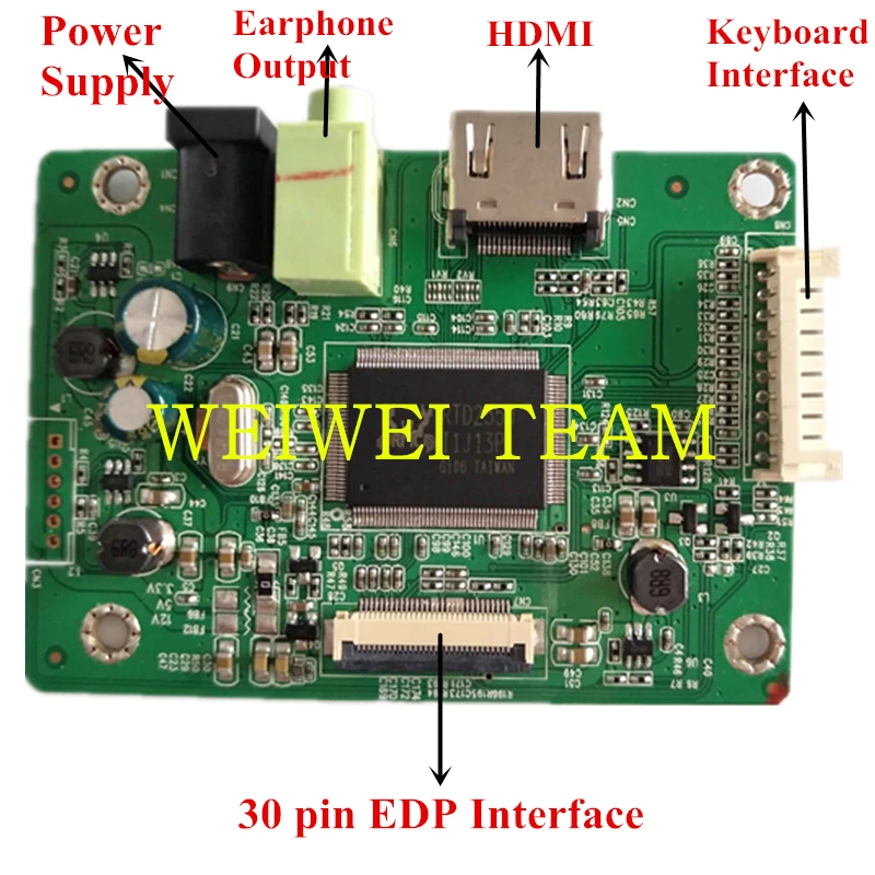 

HDMI LCD Controller Board Module for 15.6" N156BGE EA1 EA2 E21 EB1 E11 NT156WHM N12 N21 1366x768 EDP Signal 1 Lane 30 Pins LCD