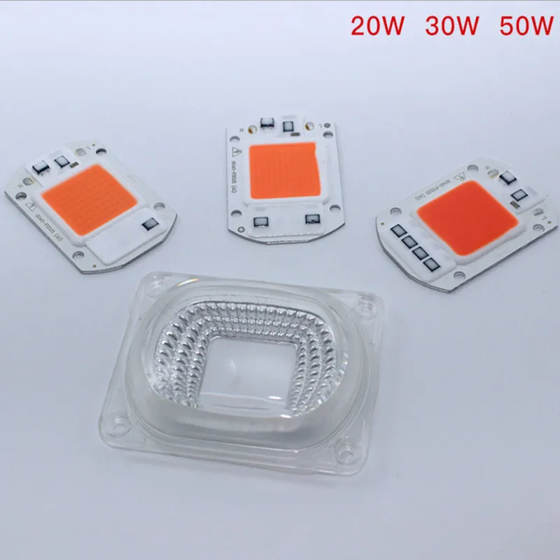Qkwin светодиодный COB чип для лампа для растений, с широким диапазонном Вход 220 V 110 V 30 Вт для комнатных растений рост рассады и с цветочным узором