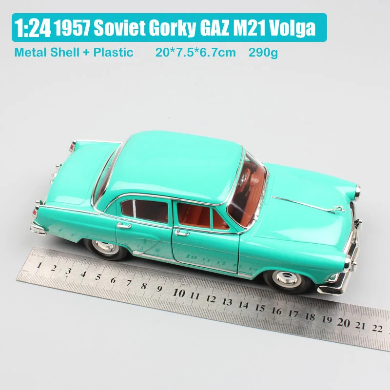 Beste 124 Schaal Road Singnature Rusland Sovjet Klassieke Gorky Gaz M21 Volga 1957 Auto  S Voertuigen Saloon Diecast Model Speelgoed Voor Kinderen