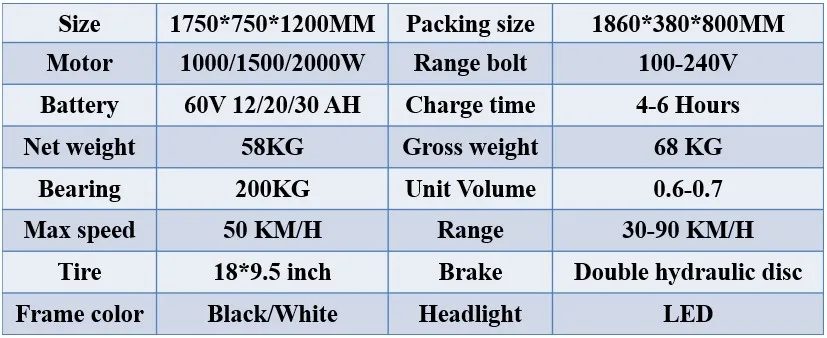 Электрический мотоцикл E-bike 60V1000W электрический скутер Citycoco Moto Электрический двойной тормоз