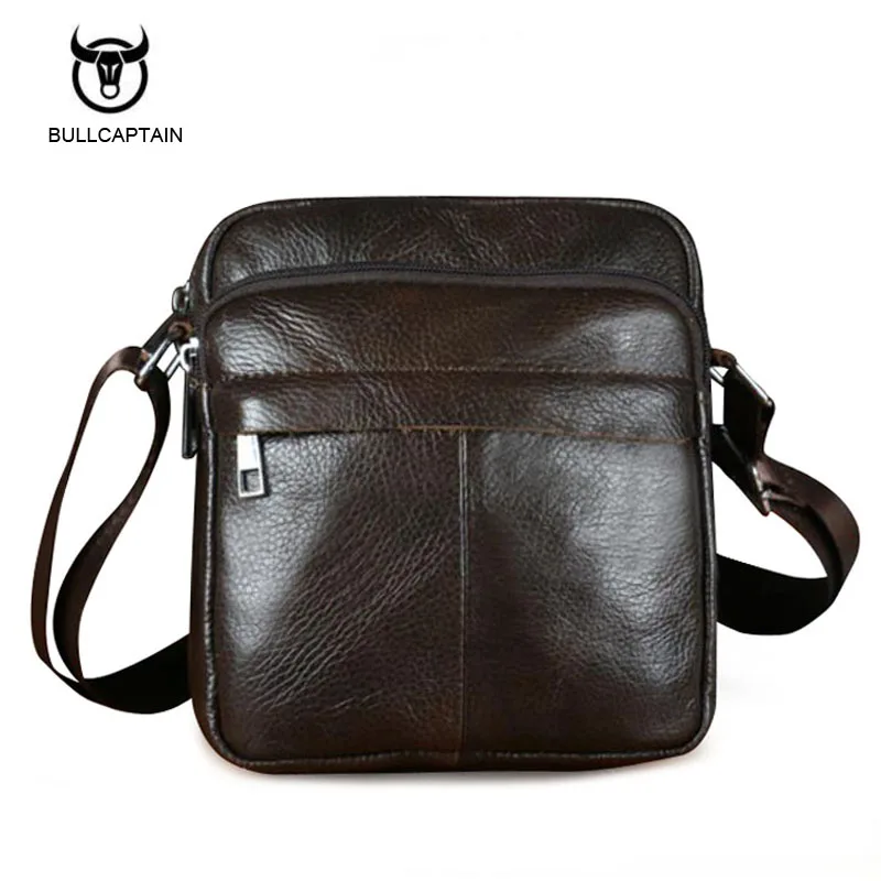 

Bullcaptain Genuine Leather Men Shoulder Bags New Fashion Hot Male Handbag Small Crossbody Messenger Bag Travel Bolsa Satchels
