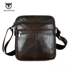 Bullcaptain Genuine Leather Men Shoulder Bags New Fashion Hot Male Handbag Small Crossbody Messenger Bag Travel Bolsa Satchels