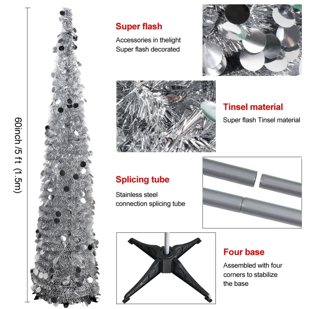 OurWarm всплывающие Рождественские елки складные искусственные елки украшения для дома легко хранить год в подарок
