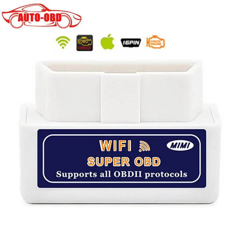 High quality 1.5 version Super OBD Mini ELM327 WiFi OBD II OBD2 auto ...