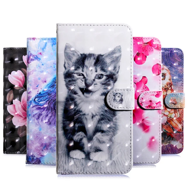 

Leather Case For Xiaomi Redmi Note 7 Pro Cases on For Redmi Note 6 Note 4X Note 5 Pro Coque Wallet Flip Dog Cat Covers
