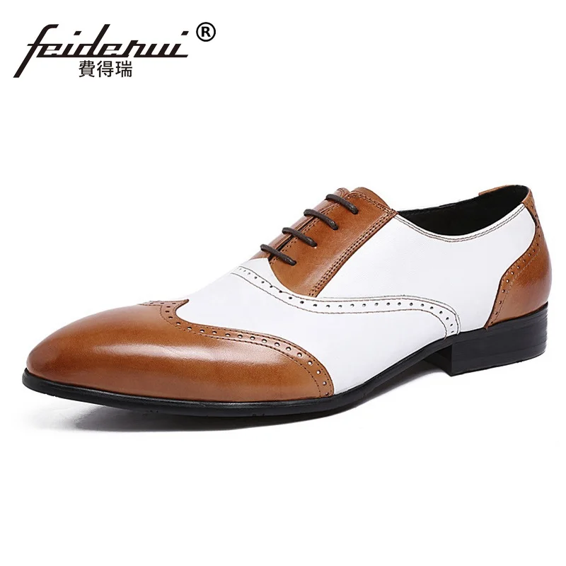Luxury Brand Man Brogue Shoes Genuine Leather Wing Tip Carved Oxfords Vintage Pointed Toe Men's Handmade Male Flats XE62 Luxury Brand Man Brogue Shoes Genuine Leather Wing Tip Carved Oxfords Vintage Pointed Toe Men's Handmade Male Flats XE62