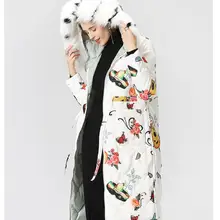 Двусторонняя зимняя куртка из натурального Лисьего меха, женские пуховики, женская верхняя одежда на утином пуху, длинное пуховое пальто, парка, верхняя одежда