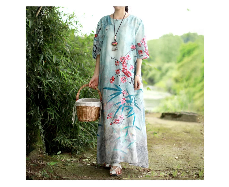 32303 long floral dress summer (6)