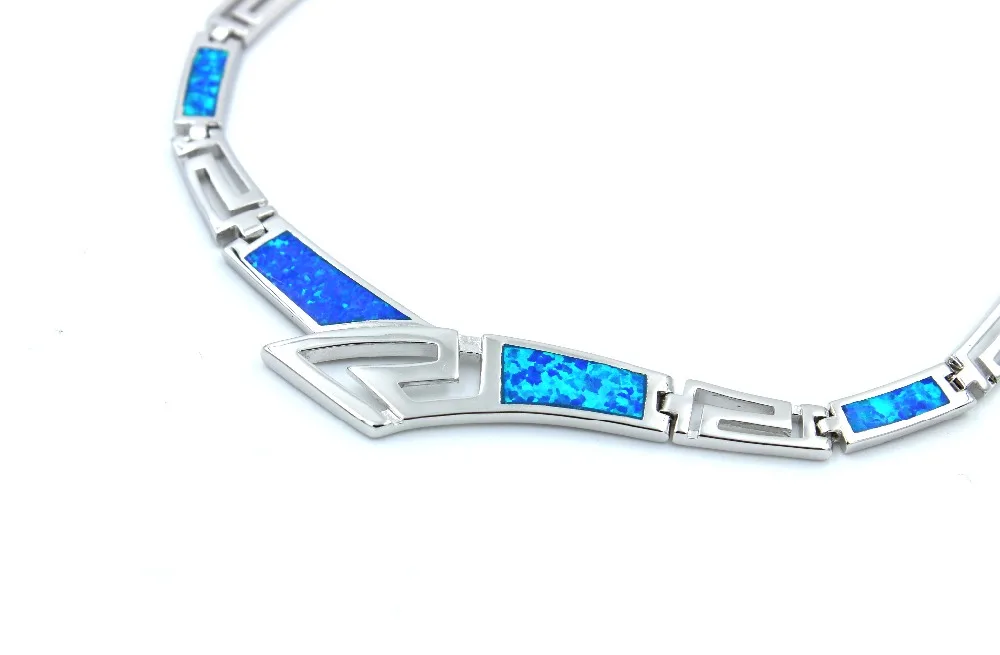Очаровательное ожерелье с голубым огненным опалом для мужчин|necklace shortener|opal
