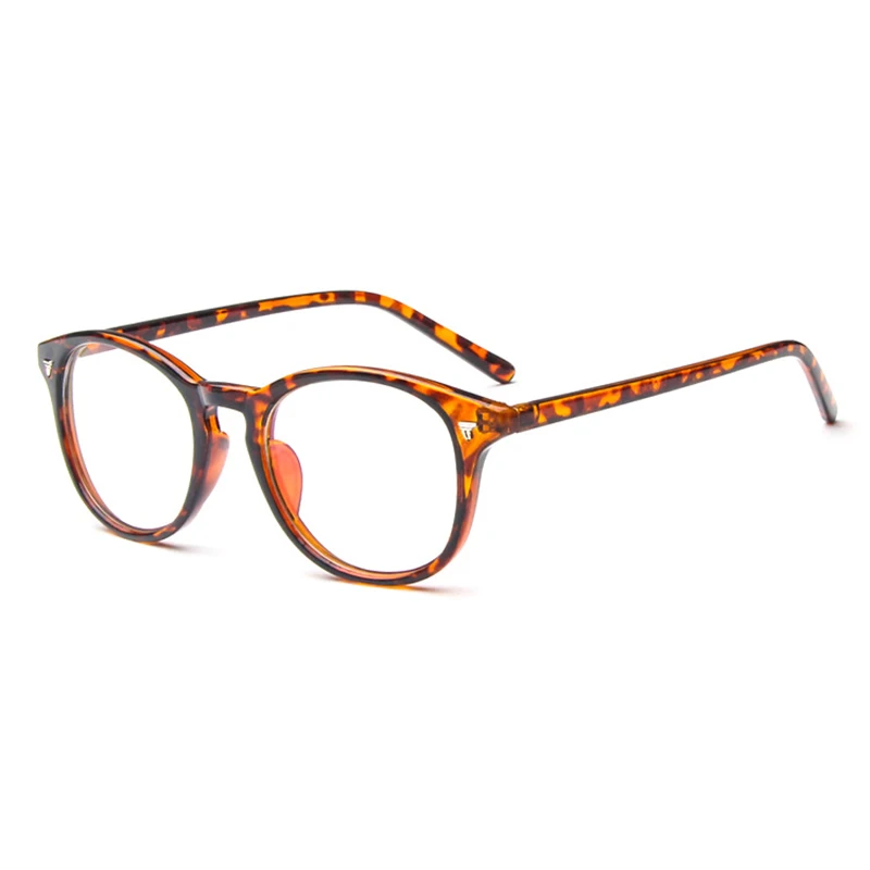 DCM модные женские очки, оправа для женских очков, оправа для очков, винтажные круглые прозрачные линзы, очки, оптическая оправа для очков - Цвет оправы: C6Leopard