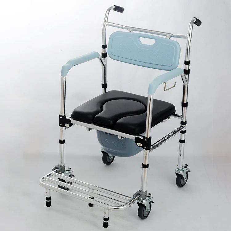 Душ мобильных комод стул Душ коляске Туалет унитаз стул с подножки для пациента лет люди бытовой Elederly