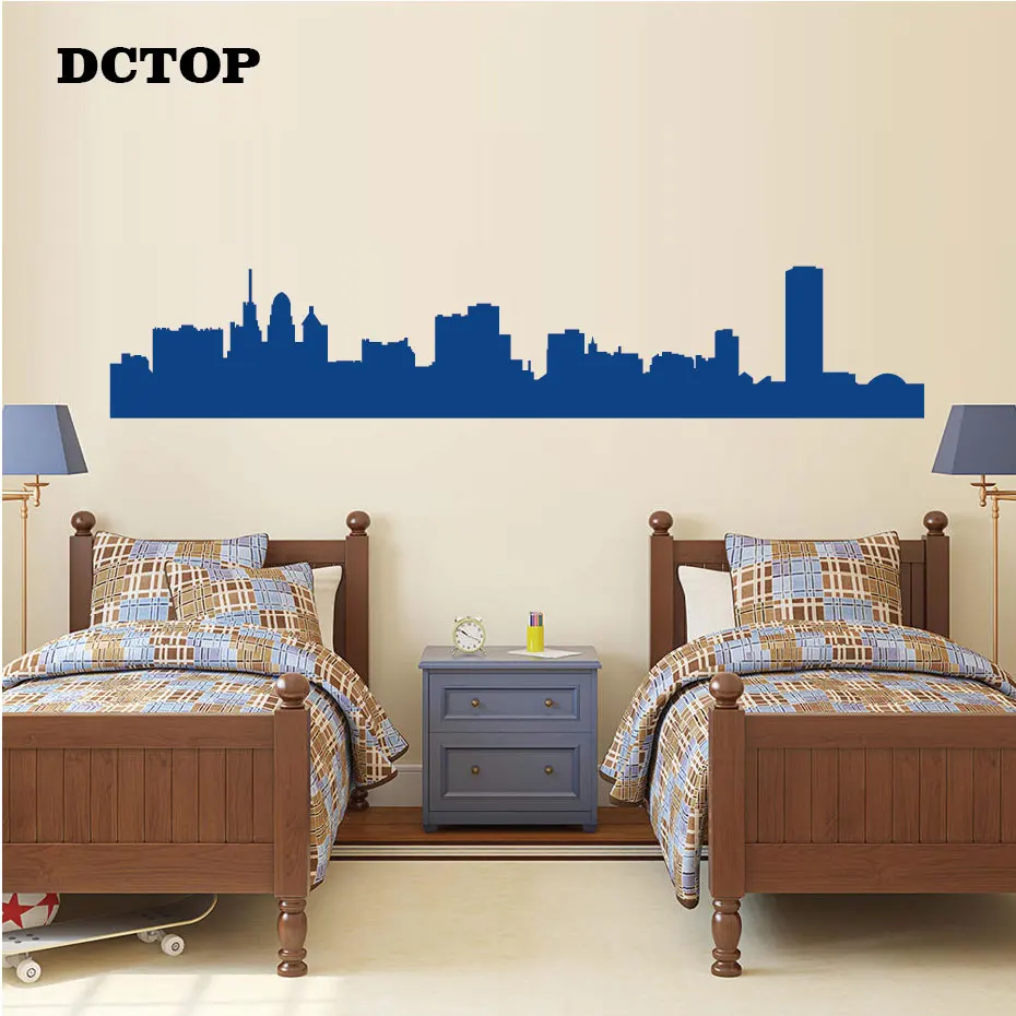 New York City Skyline Buffalo Wall Sticker for Living Room Bedroom Decals Sofa Background Vinyls Wall Art Home Decorative Mural (9)