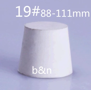 

19# 88-111mm Flask plug Tube laboratory test tube stopper The white rubber closing sealing plug