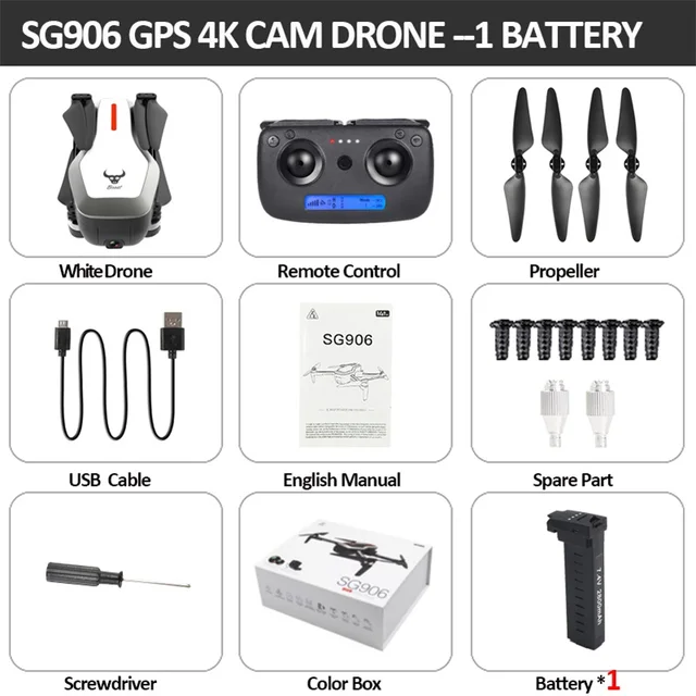 4K Camera HD Drone 5G Wifi RC Quadcopter Drone Video FPV Camera Helicopter Toy Drone for Kids toys Dron SG906 Rc drones VS B4W