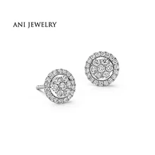 Женские серьги гвоздики из белого золота 18 К (AU750) 0 27 карат|stud