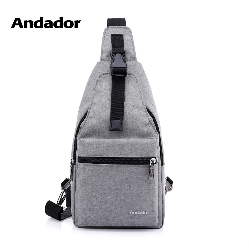 

Fashion anti theft chest bags with with usb charge port and cellphone hole waterproof men shoulder Bag single trap chest bag